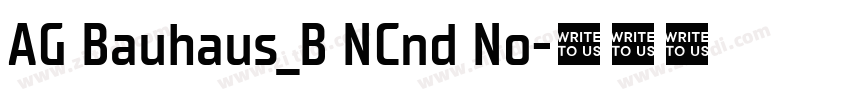 AG Bauhaus_B NCnd No字体转换